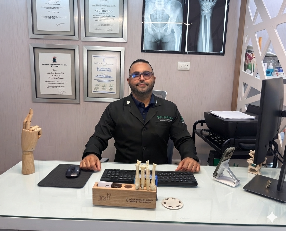 Dr. Julio Concepción en su consultorio